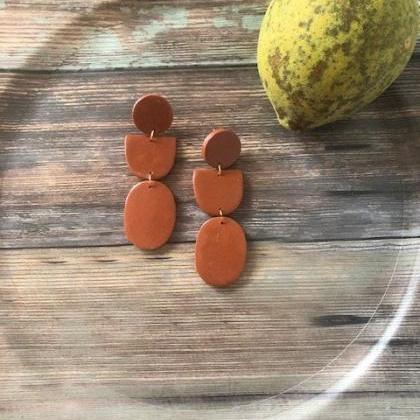 Terra Cotta Oval Polymer Clay State..